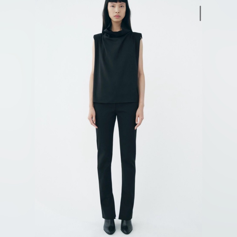 Zara Woman Black High Neck Top